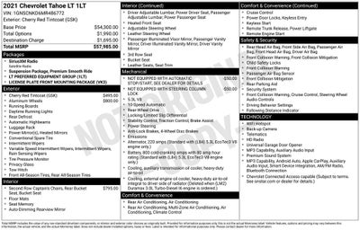 2021 Chevrolet Tahoe 2WD LT