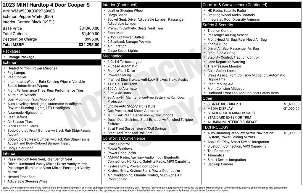2023 MINI Cooper S Cooper S