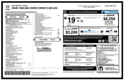 2024 RAM Ram 1500 Big Horn Crew Cab 4x4 5'7' Box