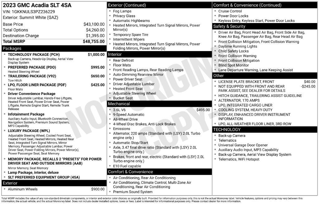 2023 GMC Acadia SLT