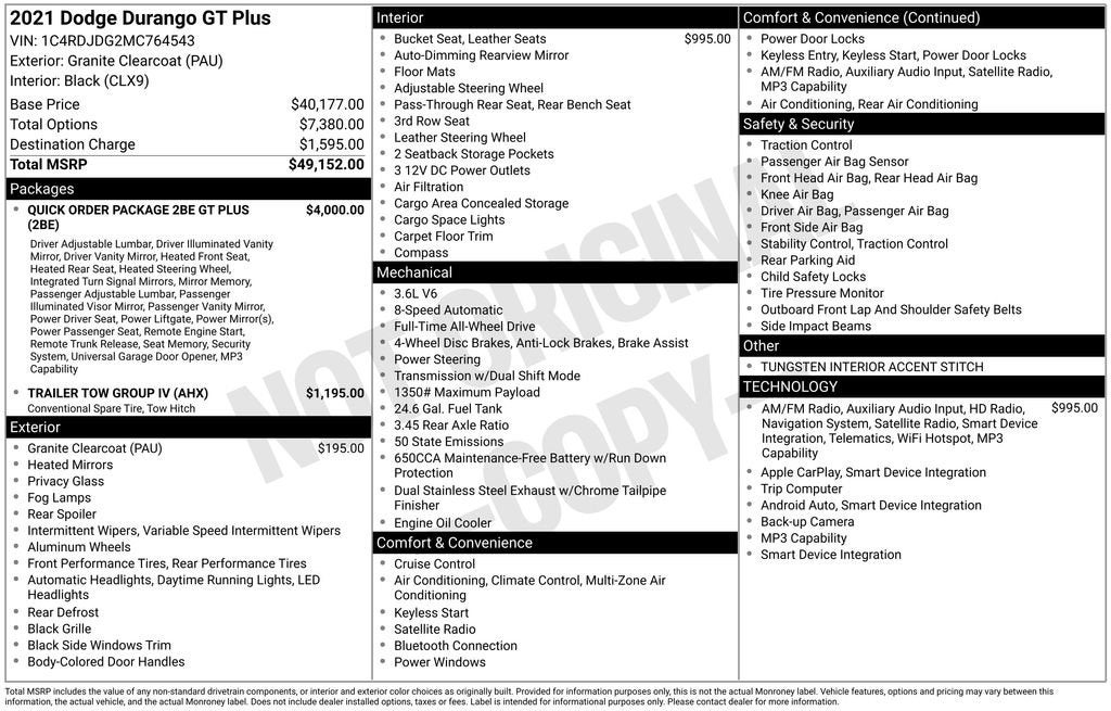 2021 Dodge Durango GT Plus
