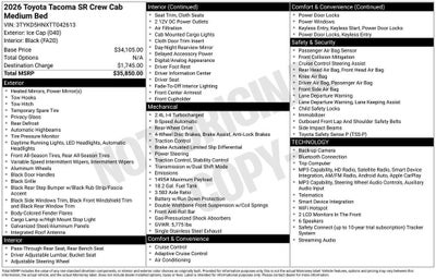 2026 Toyota Tacoma 2WD Base
