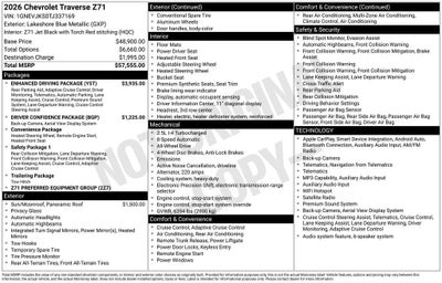 2026 Chevrolet Traverse Z71