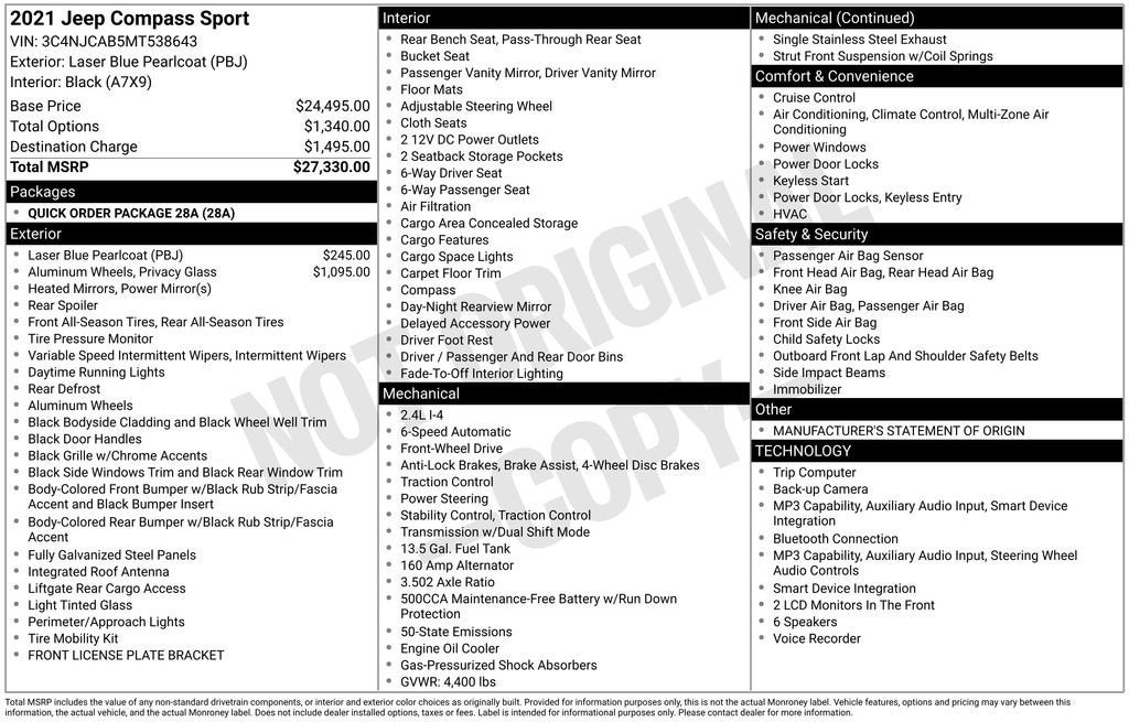 2021 Jeep Compass Sport