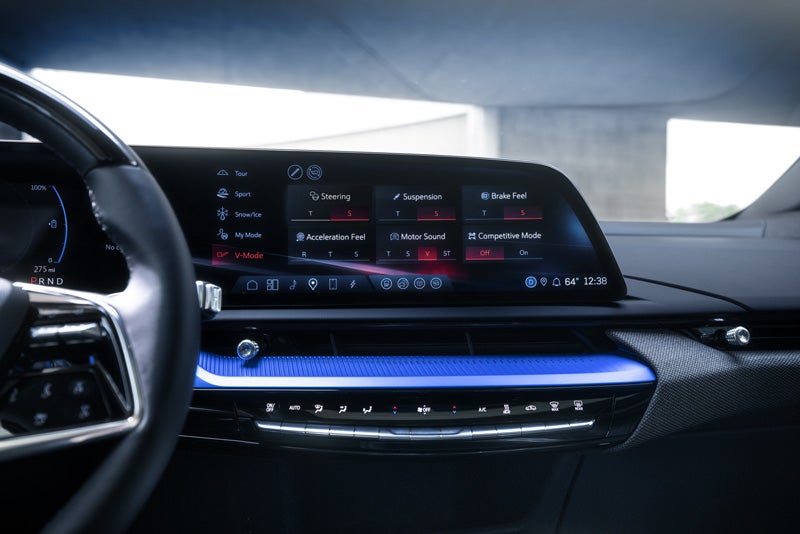 The 2026 OPTIQ-V Display Screen Displaying the V-Mode Settings | Dan Vaden Chevrolet Brunswick in Brunswick GA