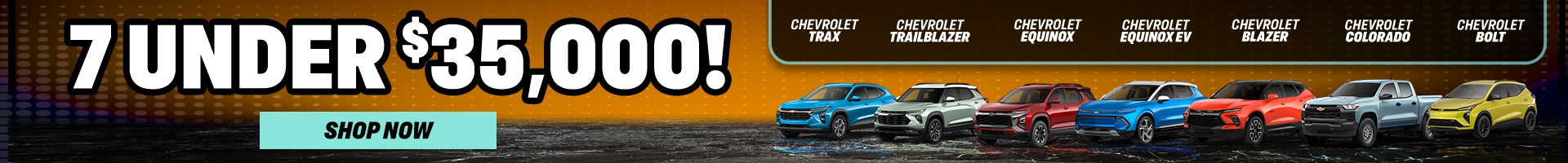 Seven New 2026 Chevrolet models under $35,000 at Dan Vaden Chevrolet Brunswick